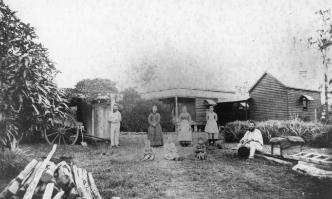 Historic photo of Mayes Cottage family