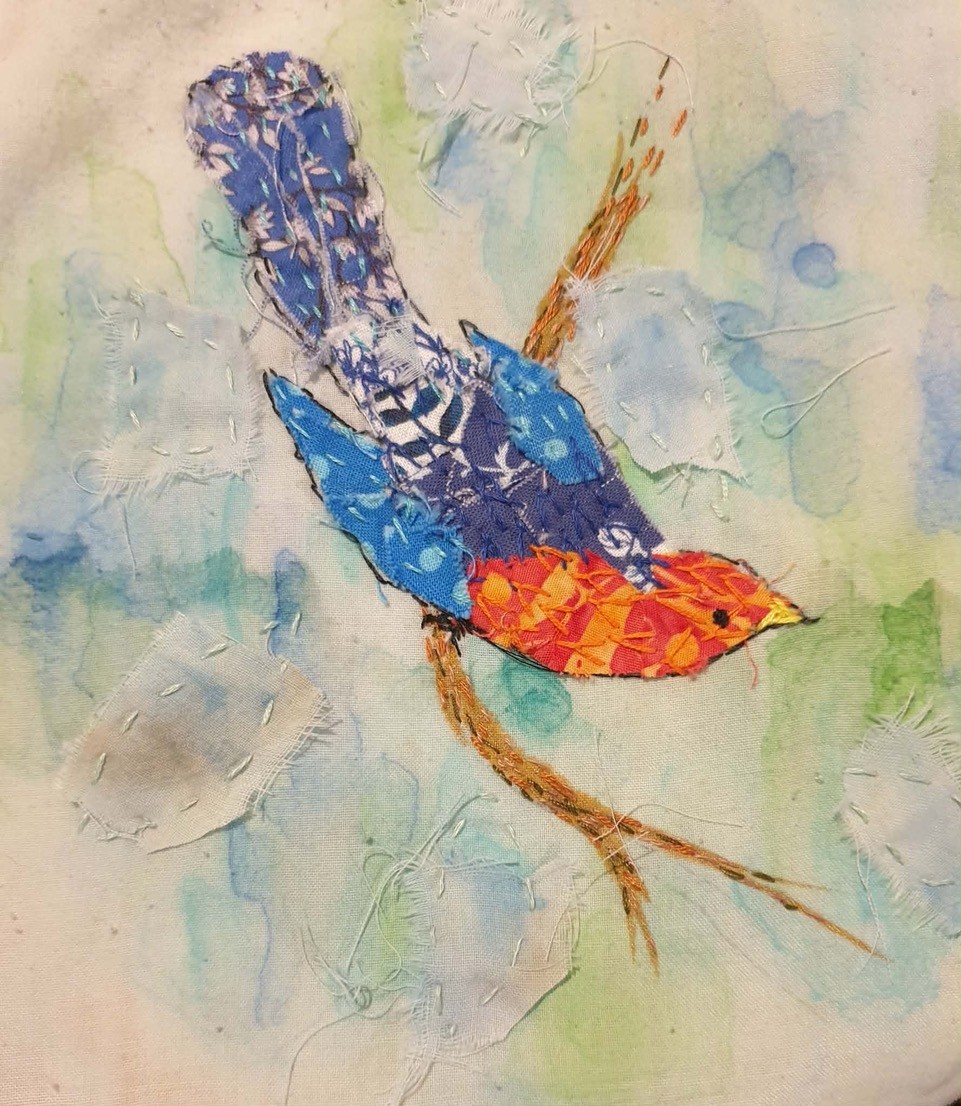 Fabric Bird by Jillian Beardsworth